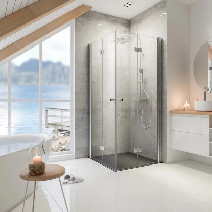 Schulte ExpressPlus Drehfalttür Eckeinstieg Garant Mit Duschwanne 90x90 Cm 3 Schulte ExpressPlus Drehfalttür Eckeinstieg Garant Mit Duschwanne 90x90 Cm