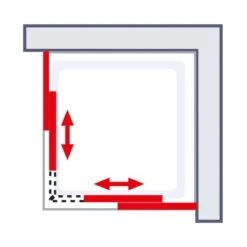 Schulte ExpressPlus Eckeinstieg Variabel Sunny80-90 X 80-90 X 180 Cm 4-teilig -Badezimmerprodukte Geschäft 060991064715 2053 064715 6