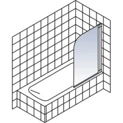 Schulte Badewannenaufsatz 1-teilig Chrom-Optik Dekor Liane -Badezimmerprodukte Geschäft 140623 4081 2