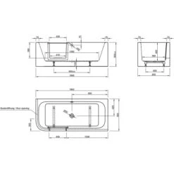 Ottofond Badewannen-Set Free-Gate 180 Cm X 80 Cm Weiß Links -Badezimmerprodukte Geschäft 16325 3209 FreeGatelinks 4