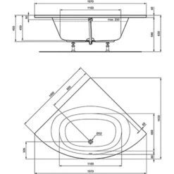 Ideal Standard Eck-Badewanne Hotline 1400 Mm X 1400 Mm Weiß -Badezimmerprodukte Geschäft 188981 3049 2
