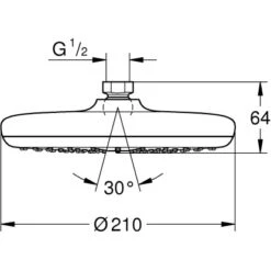 Grohe QuickFix Kopfbrause Vitalio Start 210 -Badezimmerprodukte Geschäft 210 kopfbrause mazeichnung