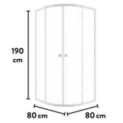 Baliv Duschkabine DUK-80.20R 80 Cm X 80 Cm Chrom -Badezimmerprodukte Geschäft 250312107720 VM01 190221 L