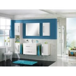 Fackelmann Waschbecken 80 Cm Lugano Weiß -Badezimmerprodukte Geschäft 262015 picture 2 1