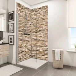 Schulte DecoDesign Duschrückwand Dekor Stein Verbl. Hell 255 X 100 Cm -Badezimmerprodukte Geschäft 32020 2053 4060991008757 7
