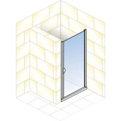 Schulte Drehtür Sunny In Nische 180 X 80 Cm Alu Natur -Badezimmerprodukte Geschäft 32020 2053 4060991012853 5