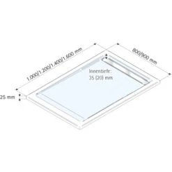 Schulte ExpressPlus Duschwanne Mit Rinne Extraflach 80x120cm -Badezimmerprodukte Geschäft 32020 2053 4060991037146 5