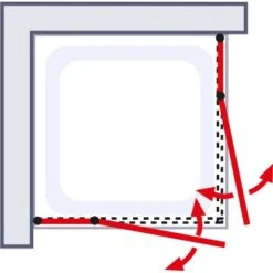 Schulte ExpressPlus Eckeinstieg 4-tlg. AlexaStyle2.0 Alunatur 80x80x192cm -Badezimmerprodukte Geschäft 32020 2053 4060991037672 6