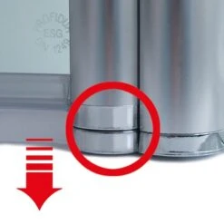 Schulte ExpressPlus Runddusche Garant Mit Duschwanne Chromoptik 200x90x90 -Badezimmerprodukte Geschäft 3342 2053 HebSenk Profil 1 1