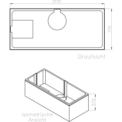 Ottofond Wannenträger Madera 4 Ottofond Wannenträger Madera – Bild 2