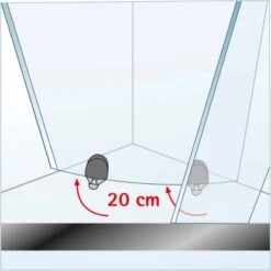Schulte ExpressPlus Set Eckeinstieg Kristall/Trend Mit Duschwanne 185x80cm -Badezimmerprodukte Geschäft 3 Abklappbar KristallTrend