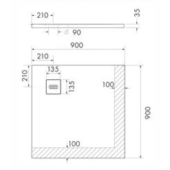 Ottofond Duschwanne Nevis 90 Cm X 90 Cm Weiß -Badezimmerprodukte Geschäft 4005489137205 3209 VM 03