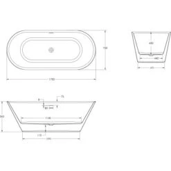 Ottofond Freistehende Badewanne Eko 170 Cm X 75 Cm Weiß 11 Ottofond Freistehende Badewanne Eko 170 Cm X 75 Cm Weiß -Badezimmerprodukte Geschäft 4005489137281 3209 VM 04