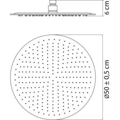 AquaSu Kopfbrause Santico Rund Edelstahl Ø 50 Cm -Badezimmerprodukte Geschäft 4006596722759 2177 3