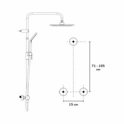 Baliv Überkopfbrause-Set KBS-22.21 Edelstahloptik -Badezimmerprodukte Geschäft 4007873340116 WEB01 260521