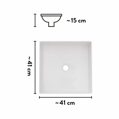 Baliv Aufsatzwaschbecken WBA-7100 41 Cm X 41 Cm 7 Baliv Aufsatzwaschbecken WBA-7100 41 Cm X 41 Cm – Bild 5