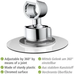 Wenko Duschkopfhalter 360° Befestigen Ohne Bohren Ø 8 X 7,5 Cm Chrom 14 Wenko Duschkopfhalter 360° Befestigen Ohne Bohren Ø 8 X 7,5 Cm Chrom -Badezimmerprodukte Geschäft 4008838388181 1068 AI 01