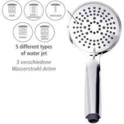 Wenko Duschsystem Young Eco Inkl. 2 Wasserspar-Regulatoren 28 Wenko Duschsystem Young Eco Inkl. 2 Wasserspar-Regulatoren -Badezimmerprodukte Geschäft 4008838404287 1068 AI 03