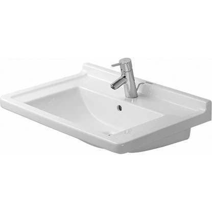 Duravit Möbelwaschbecken Starck 3 70 Cm Weiß Mit 1 Hahnloch 3 Duravit Möbelwaschbecken Starck 3 70 Cm Weiß Mit 1 Hahnloch