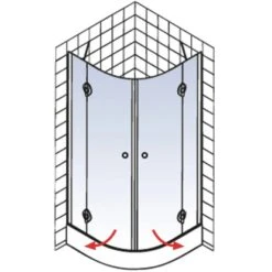 Schulte Runddusche Youngline Chromoptik Depoli Light 192 Cm X 90 Cm X 90 Cm. Rad -Badezimmerprodukte Geschäft 4037563122555 5