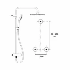 Baliv Überkopfbrause-Set KBS-22.160 Chrom -Badezimmerprodukte Geschäft 4048121070201 80