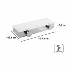 Baliv Thermostat-Duscharmatur DU-2070 Weiß Verchromt -Badezimmerprodukte Geschäft 4048122122213 VM01 281021