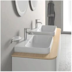 Duravit Aufsatzbecken Happy D.2 Plus Weiß Hochglanz 19,5 Cm X 60 Cm X 46 Cm -Badezimmerprodukte Geschäft 4053424896939 2438 AB 01