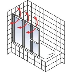 Schulte Komfort Badewannenfaltwand 3-tlg. 151,8 X 140 Cm Alu Natur -Badezimmerprodukte Geschäft 4060991004612 2053 5