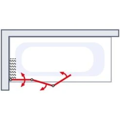 Schulte Komfort Badewannenfaltwand 3-tlg. 151,8 X 140 Cm Alu Natur -Badezimmerprodukte Geschäft 4060991004612 2053 6