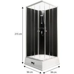 Schulte Komplettduschkabine Korfu II Mit Boiler Pumpe Alu-Natur Schwarz 11 Schulte Komplettduschkabine Korfu II Mit Boiler Pumpe Alu-Natur Schwarz -Badezimmerprodukte Geschäft 4060991009808 2053 3 1