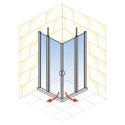 Schulte Sunny Eckeinstieg 4-tlg. Mit Drehtüren 80 X 80 X 180 Cm Weiß -Badezimmerprodukte Geschäft 4060991013805 5