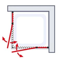 Schulte Sunny Eckeinstieg 4-tlg. Mit Drehtüren 80 X 80 X 180 Cm Weiß -Badezimmerprodukte Geschäft 4060991013805 6