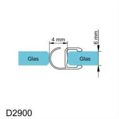 Schulte Dichtprofil Vertikal Für Serie MasterClass Und Garant -Badezimmerprodukte Geschäft 4060991014864 2053 6
