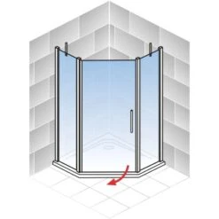 Schulte Fünfeckdusche Alexa Style 2.0 Alu-Natur Klar Glas Hell 192 Cm X 90 Cm -Badezimmerprodukte Geschäft 4060991019555 2053 AI 01