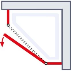 Schulte Fünfeckdusche Mit Drehtür Alexa Style 2.0 Chromoptik BxHxT 90x90x192 Cm -Badezimmerprodukte Geschäft 4060991019579 2053 05