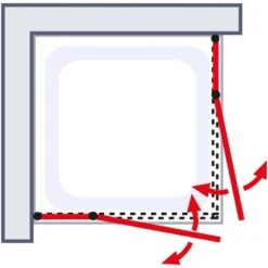 Schulte Eckeinstieg Mit Drehtür Alexa Style 2.0 Chromoptik BxHxT 90x90x192 Cm -Badezimmerprodukte Geschäft 4060991019890 2053 03