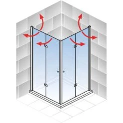 Schulte Eckeinstieg Mit Drehtür Alexa Style 2.0 Chromoptik BxHxT 90x90x192 Cm -Badezimmerprodukte Geschäft 4060991019890 2053 04