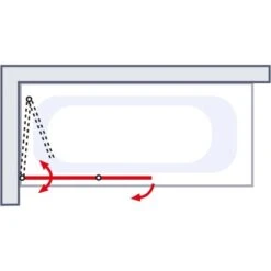 Schulte Badewannenaufsatz 2-teilig 112 Cm X 140 Cm Dekor Liane Alu Natur -Badezimmerprodukte Geschäft 4060991020940 2053 6