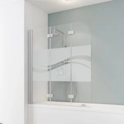 Schulte Badewannenaufsatz 3-tlg. Alu Natur Dekor Liane 140 X 125 Cm