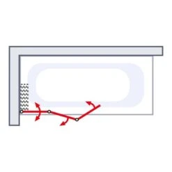 Schulte Badewannenaufsatz 3-tlg. Alu Natur Dekor Liane 140 X 125 Cm -Badezimmerprodukte Geschäft 4060991021060 6