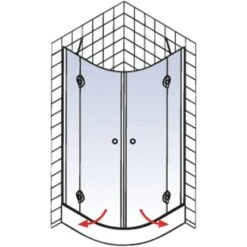 Schulte Runddusche Mit Drehtüren MasterClass BxTxH 80 X 80 X 200 Cm -Badezimmerprodukte Geschäft 4060991028076 2053 04
