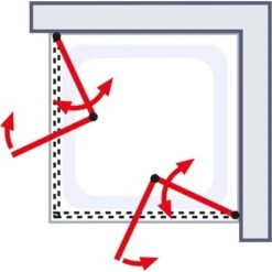 Schulte Drehfalttür Als Eckeinstieg Garant BxTxH 80 X 90 X 200 Cm -Badezimmerprodukte Geschäft 4060991046537 2053 05