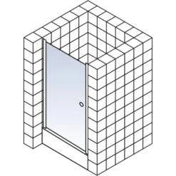 Schulte ExpressPlus Drehtür In Nische Garant Alu Natur Links 200x80cm 17 Schulte ExpressPlus Drehtür In Nische Garant Alu Natur Links 200x80cm -Badezimmerprodukte Geschäft 4060991056048 2053 5