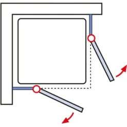 Schulte ExpressPlus Set Eckeinstieg Kristall/Trend Mit Duschwanne 185x80cm -Badezimmerprodukte Geschäft 4060991056970 2053 6