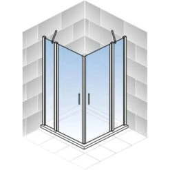 Schulte ExpressPlus Set Eckeinstieg AlexaStyle2.0 Mit Duschwanne 192x80cm -Badezimmerprodukte Geschäft 4060991056994 2053 5