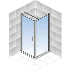 Schulte ExpressPlus Set Duschkabine Mit Drehtür AlexaStyle2.0 Mit DW 192x80cm -Badezimmerprodukte Geschäft 4060991057038 2053 5