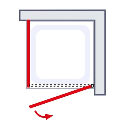 Schulte Sunny Drehtür Mit Verkürzter Seitenwand Echtglas Klar Alpinweiß 7 Schulte Sunny Drehtür Mit Verkürzter Seitenwand Echtglas Klar Alpinweiß – Bild 5