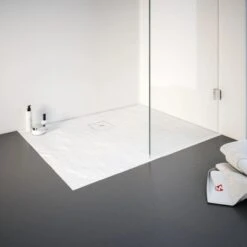 Schulte ExpressPlus Duschwanne Mineralguss Mit Steinstruktur 75x100cm Alpinweiß -Badezimmerprodukte Geschäft 4060991065910