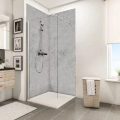 Schulte ExpressPlus DecoDesign Duschrückwand Dekor Stein Grau Hell 210x120cm 7 Schulte ExpressPlus DecoDesign Duschrückwand Dekor Stein Grau Hell 210x120cm -Badezimmerprodukte Geschäft 4060991067679 Bild03