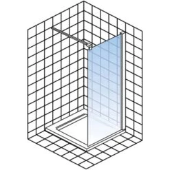Schulte Walk In Frontteil Toura 200 Cm X 80 Cm Schwarz ESG Klar Hell -Badezimmerprodukte Geschäft 4060991069734 2053 5